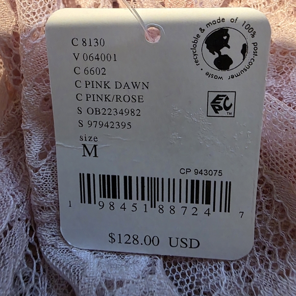 Free People Lala Lace Mini Dress Color Pink Size Medium NWT - Picture 2 of 10